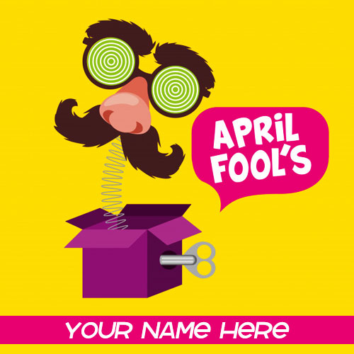 Write Name On 1st April Fools Day Card
